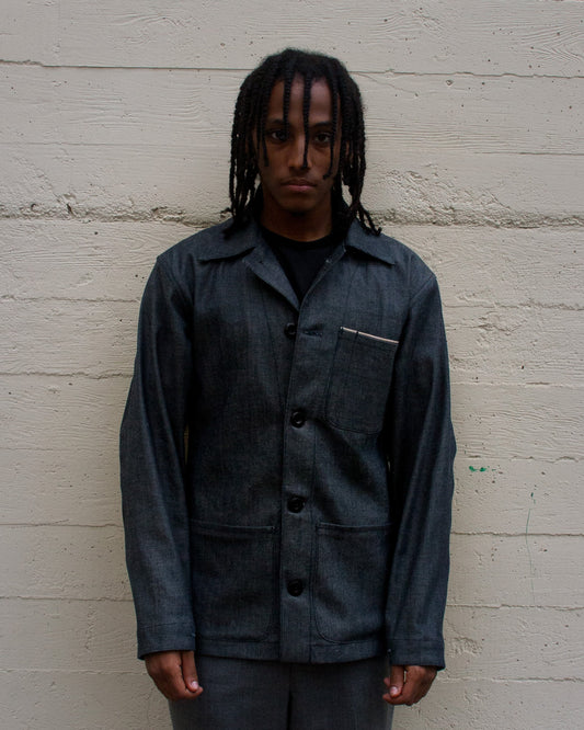 Voyager Chore Coat in Italian Selvedge Denim