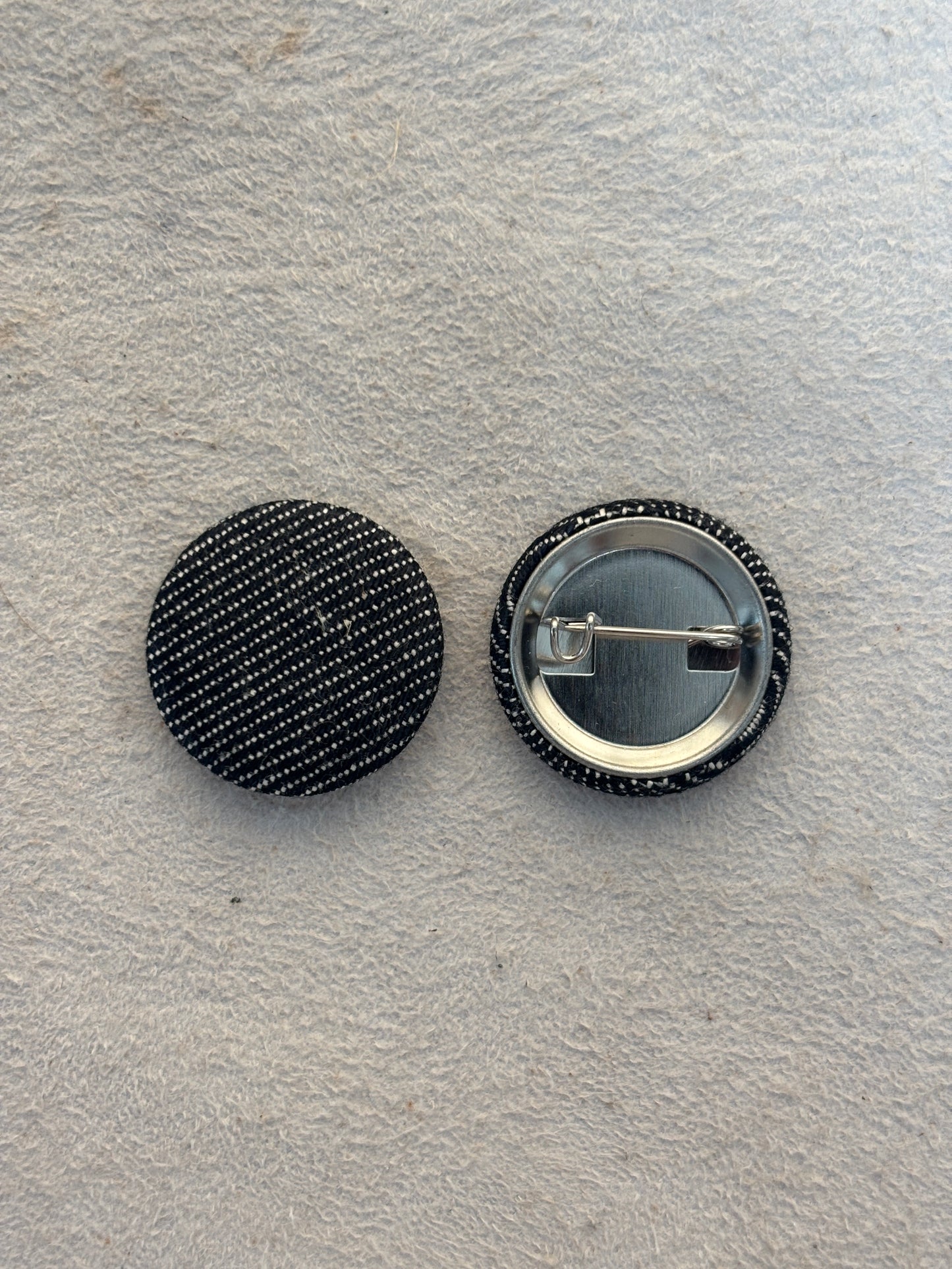 Denim Twill Button Pin