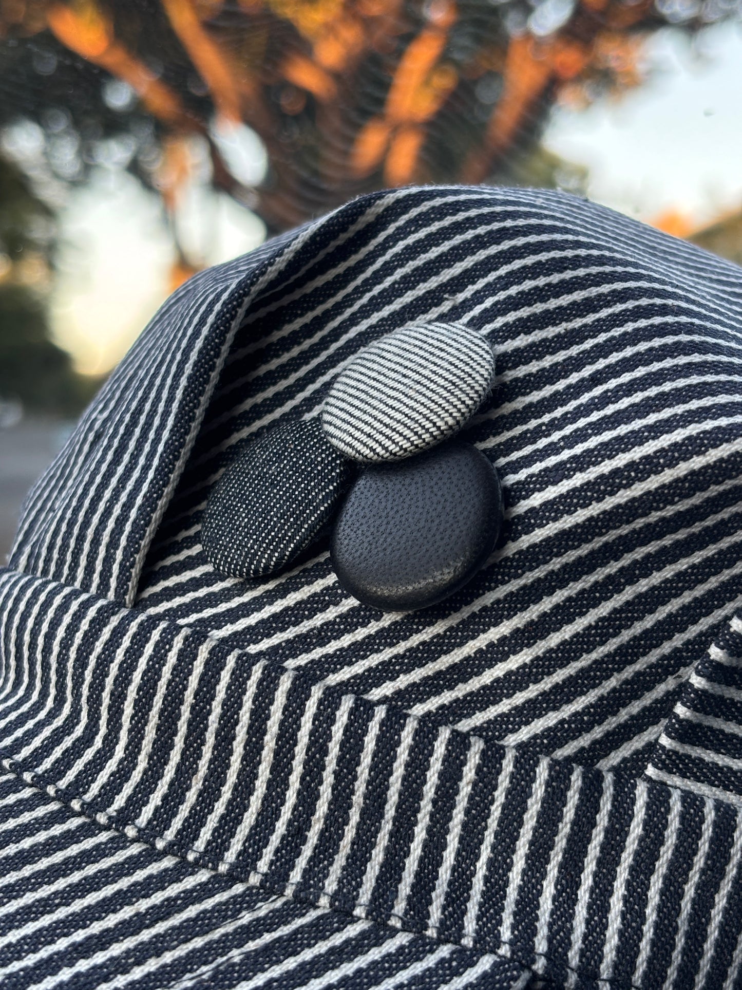 Denim Twill Button Pin