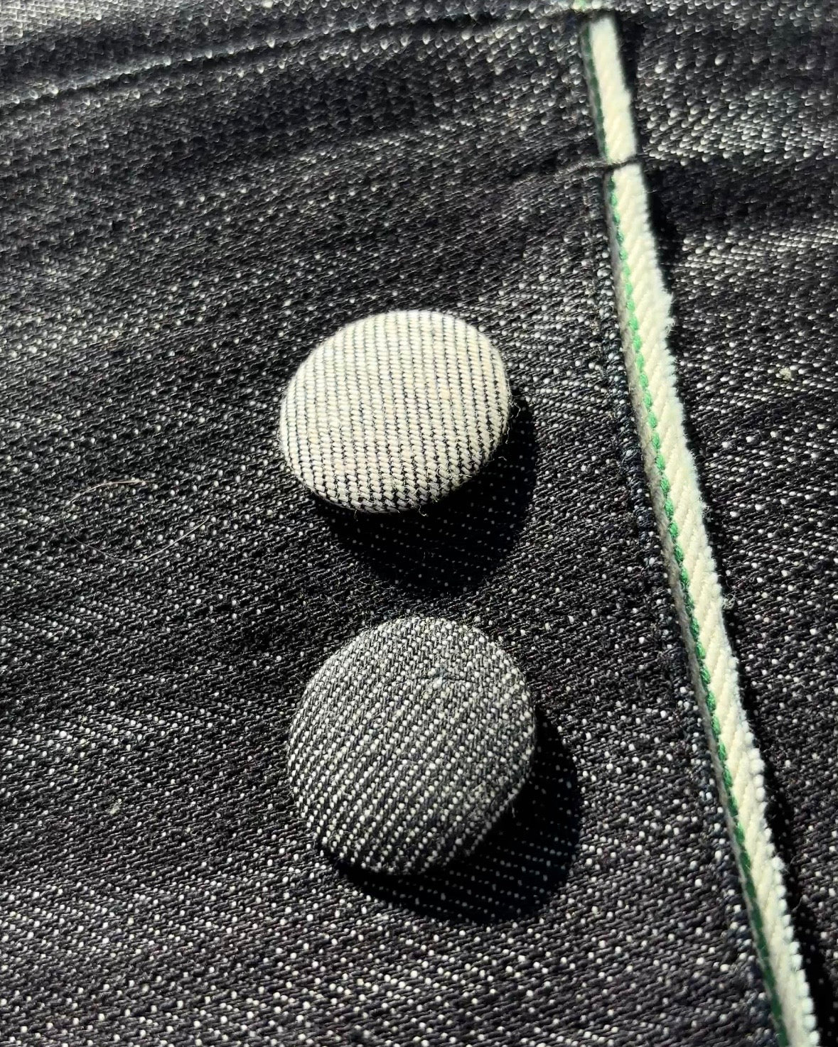 Denim Twill Button Pin