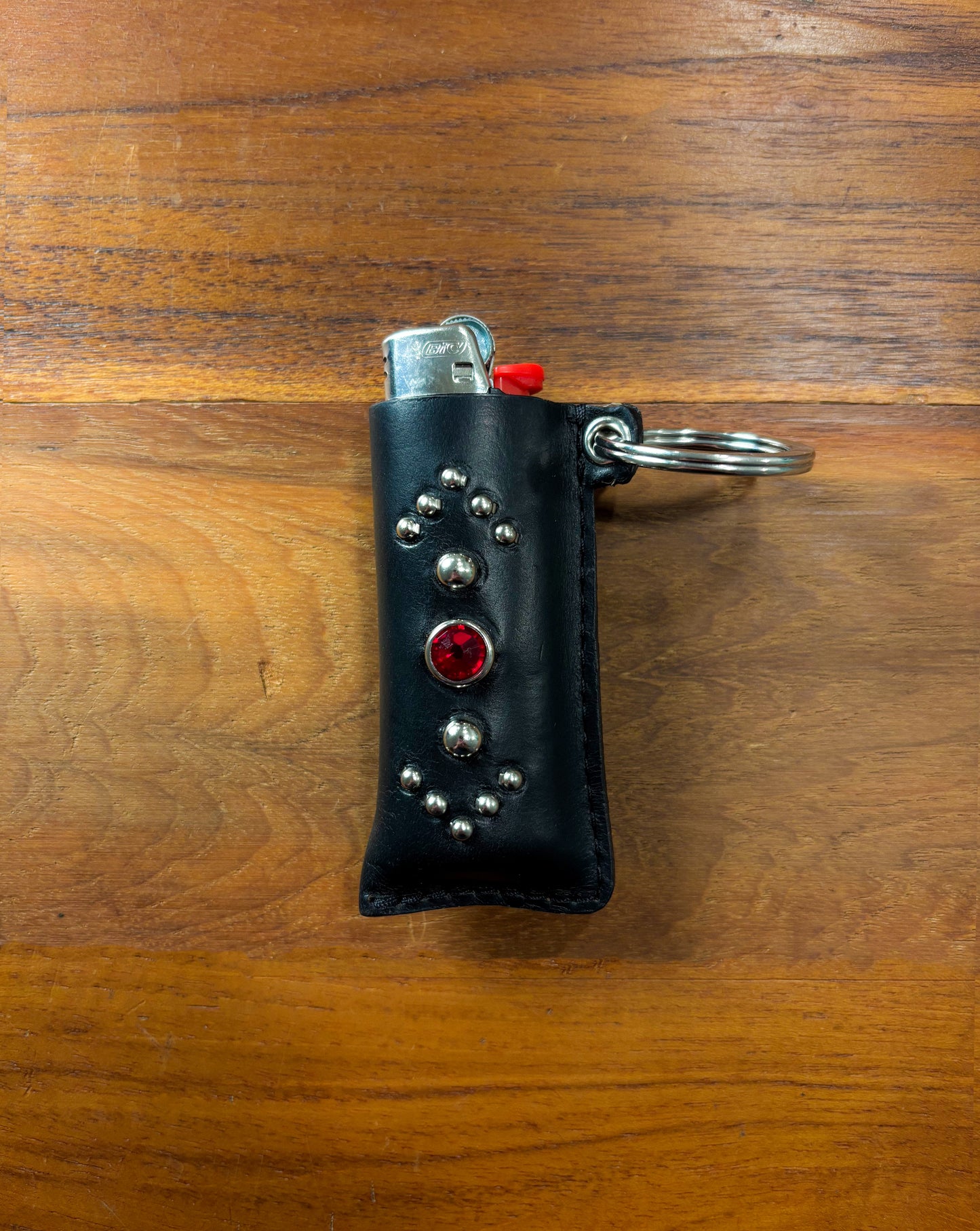 Studded Leather Lighter Case
